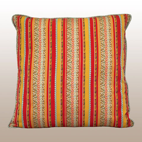 Brights & Stripes Handmade Pillow | Pillow Galleria